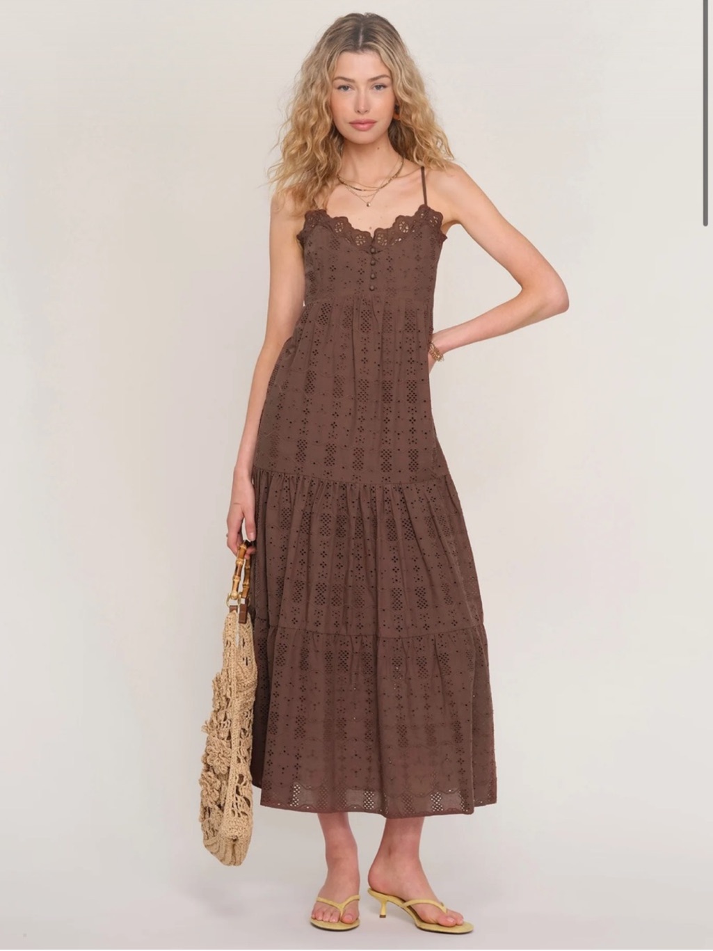 Heartloom Annie Eyelet Maxi Dress Nwt